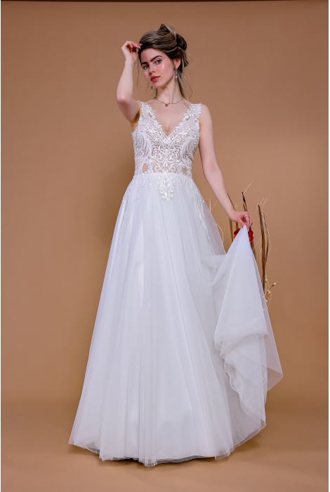 Hochzeitskleid für braut von Schantal, Kollektion Traum, Modell 14074. Foto 1