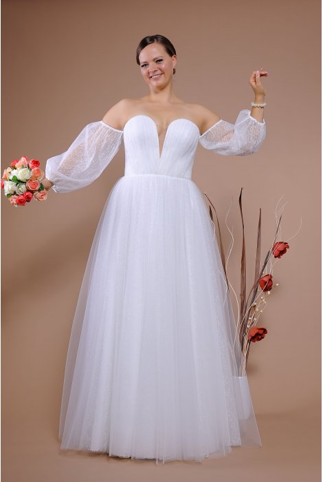 Hochzeitskleid für braut von Schantal, Kollektion Queen XXL, Modell 14096 XXL. Foto 2