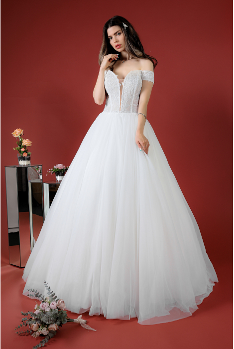 Hochzeitskleid für braut von Schantal, Kollektion Kiara, Modell 52008. Foto 4