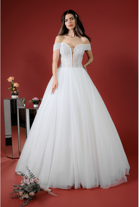 Hochzeitskleid für braut von Schantal, Kollektion Kiara, Modell 52008. Foto 3