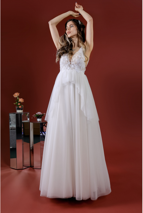Hochzeitskleid für braut von Schantal, Kollektion Kiara, Modell 52017. Foto 1