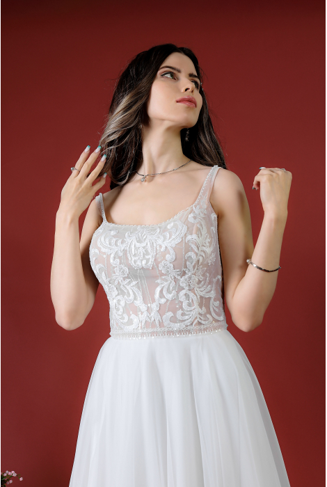 Hochzeitskleid für braut von Schantal, Kollektion Kiara, Modell 52020. Foto 2