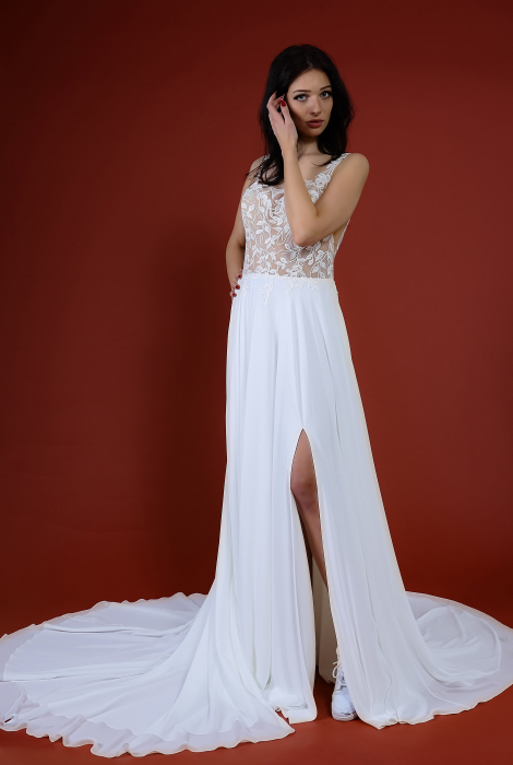 Hochzeitskleid für braut von Schantal, Kollektion Kiara, Modell 52026 . Foto 5