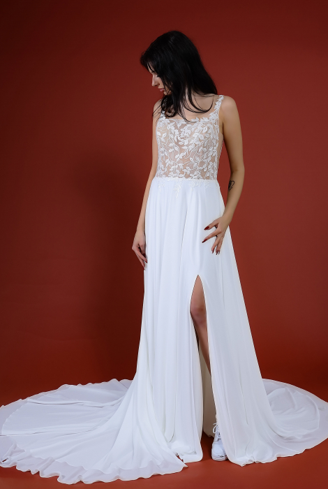 Hochzeitskleid für braut von Schantal, Kollektion Kiara, Modell 52026 . Foto 6