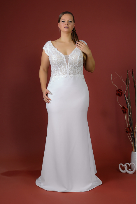 Hochzeitskleid für braut von Schantal, Kollektion Queen XXL, Modell 52037. Foto 3