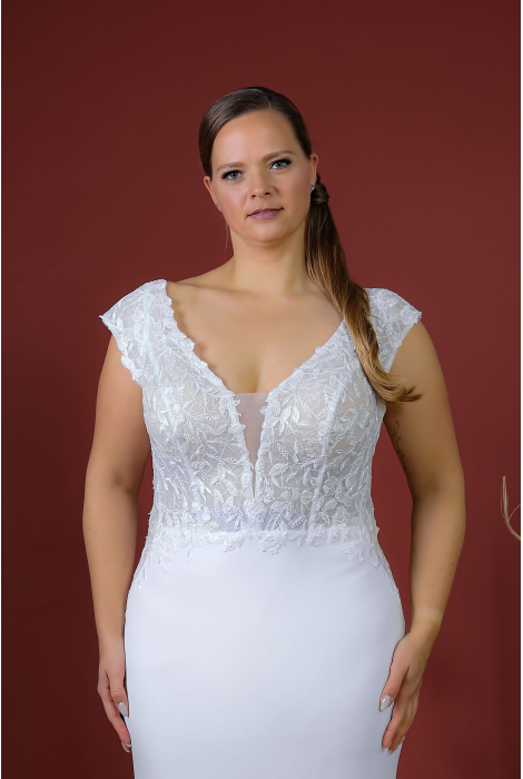 Hochzeitskleid für braut von Schantal, Kollektion Queen XXL, Modell 52037. Foto 4