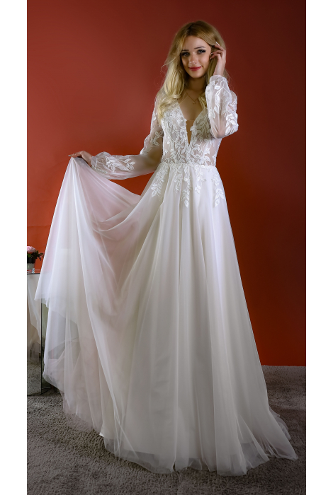 Hochzeitskleid für braut von Schantal, Kollektion Kiara, Modell 52171. Foto 5